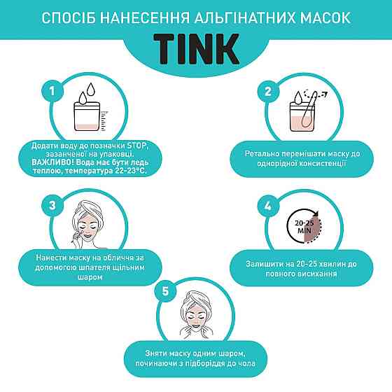 Маска Tink альгінатна очищуюча Вугілля-Ретинол 15 гр 4823109400191 Винница