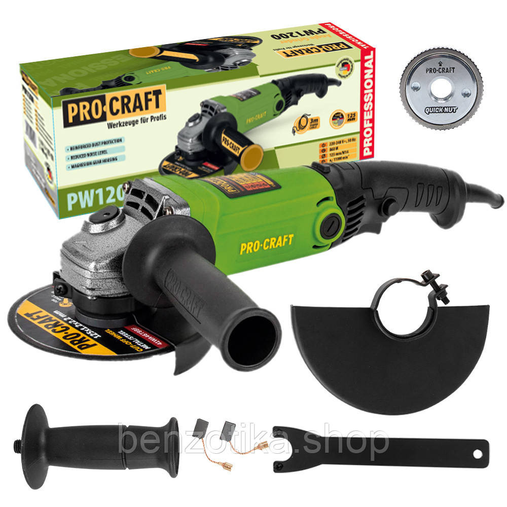 Кутошліфувальна машина Procraft PW1200 125 мм Киев - изображение 1