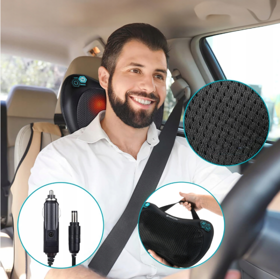 Массажная подушка для шеи, плеч и спины 30Вт MalTec (Польша) Киев