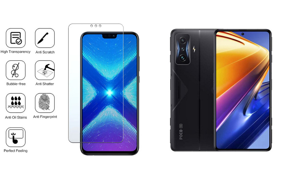 Защитное стекло NeoGlass для Poco F4, Poco F4 GT – ультрапрозрачное и устойчивое Киев - изображение 4