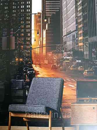 Шпалери вінілові на флізелін міста вулиці будинку хмарочоси дороги мости Київ