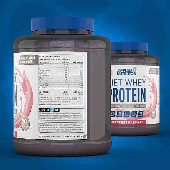 Протеїн Applied Nutrition Diet Whey High Protein Powder (1.8kg - 72 Servings) (Strawberry Milkshake) Луцьк
