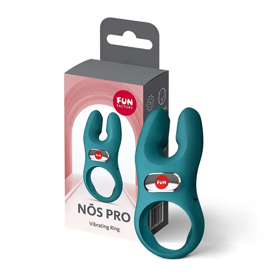 Эрекционное виброкольцо с двойной стимуляцией клитора Fun Factory NŌS PRO Bottle Green, 2 мотора Львов - изображение 7