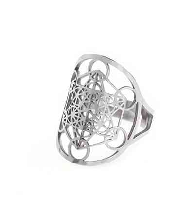 Кольцо ирландский узел из нержавеющей стали геометрический орнамент регулируемое Киев