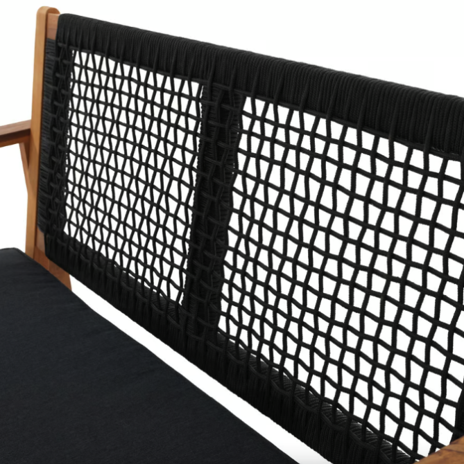 Садова лавка Di Volio Teracina з спинкою чорний Киев - изображение 7