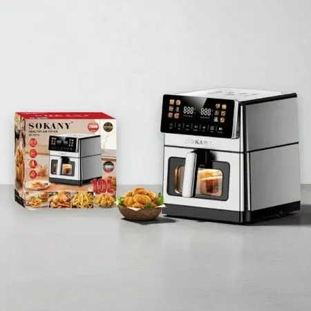 Аэрофритюрница SK-10113 10 л, быстрая, с регулировкой температуры 80–200°C, таймером и защитой Одесса