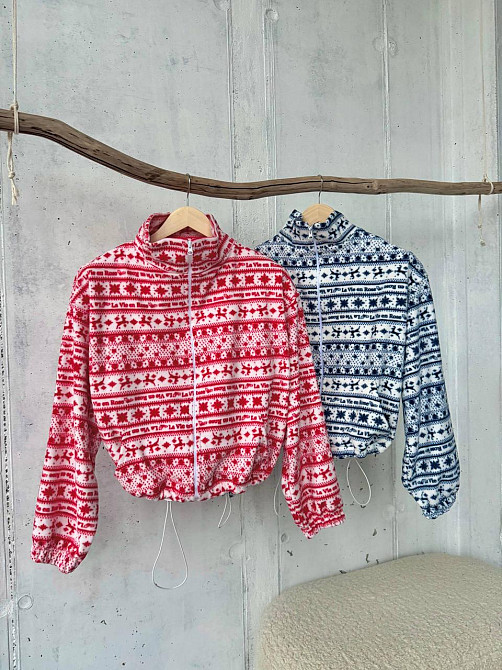 Жіноча стильна тепла новорічна худі з принтом фліс Одеса - фото 6