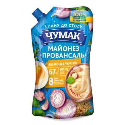 Соус Чумак Майонез Провансаль 67% 500 г (4823096008462) Вінниця