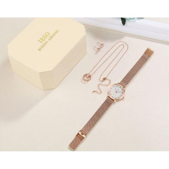 Жіночий наручний годинник Baosaili BOX IBSO в наборі (Золотистий) Київ - фото 10