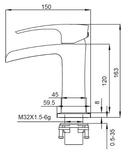 Смеситель для умывальника Koer KB-14007-04 водопад хром-белый KR5155 Харьков - изображение 8