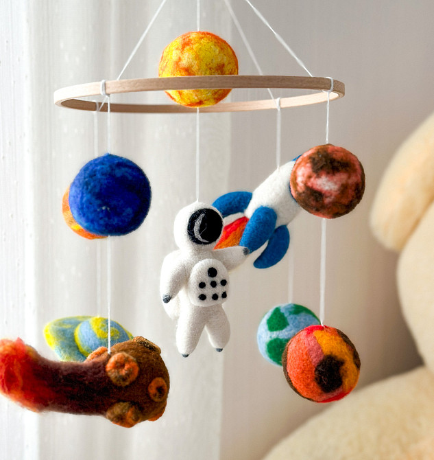 Дитячий мобіль на ліжечко «Космічний» Київ - фото 2