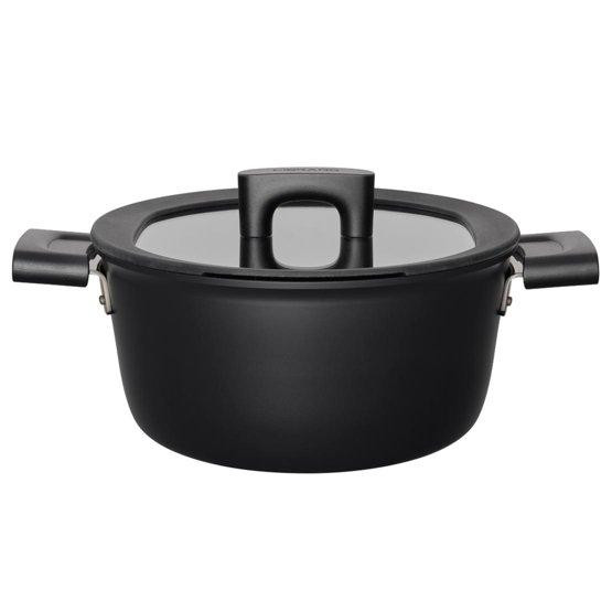 Каструля 3,5 л fiskars hard face hardtec superior ø 22 см, чорна (1020875) Нововолинськ - фото 1