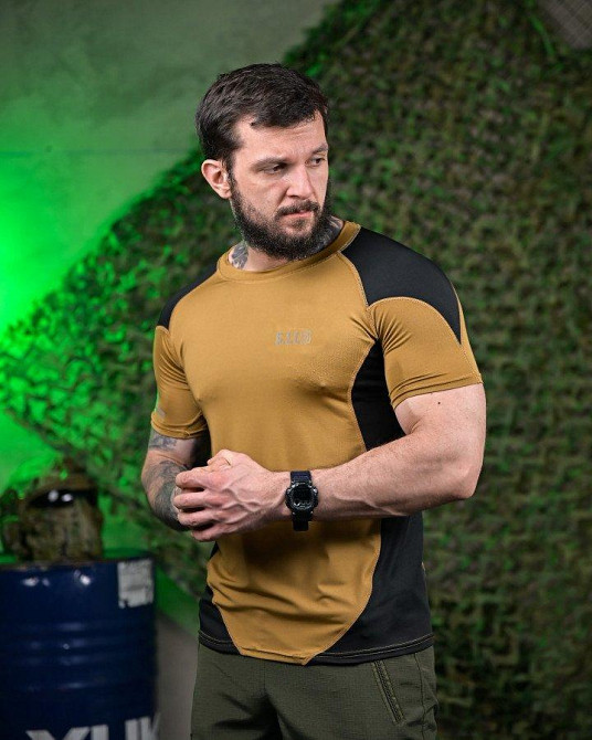 Тактическая футболка  5.11 coyot/black ПП7649 Одесса - изображение 2