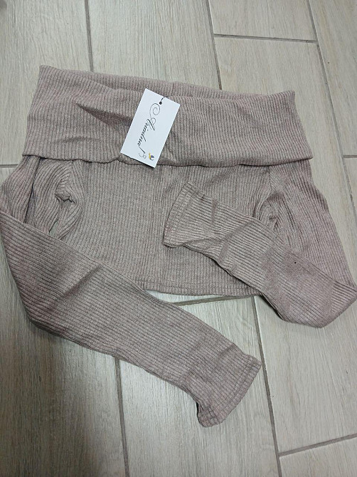 Жіночий стильний топ ангора рубчик Беж, 46/48 Одеса - фото 1