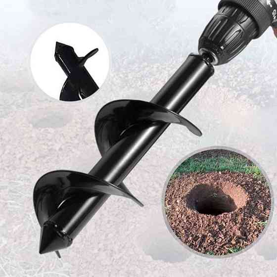 Садовий бур для дрелі 10x30 см для ямок і земляних робіт Київ