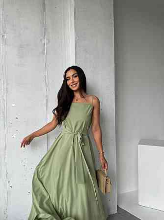 Жіночий літній сарафан максі "Charlotte" оптом | Норма і батал Оливковий, 42-44 Київ