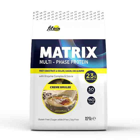 Комплексний протеїн FitWin Matrix Multi-Phase Protein 900 г Крем-брюле Київ