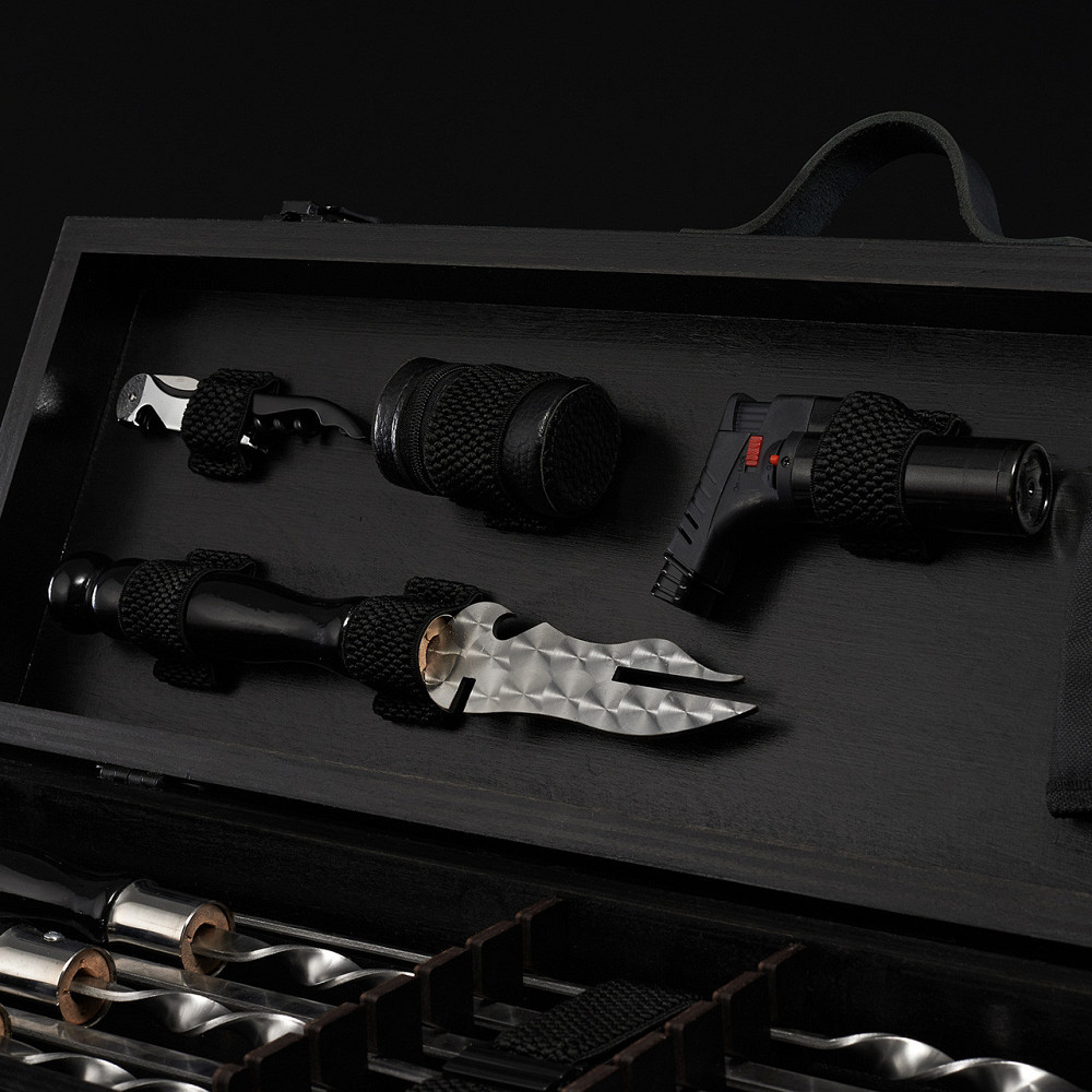 Шампури подарункові набір бокс для пікніка гриля та барбекю Оригінальні Віп подарунки на день народження татові, хлопцю, Тернопіль - фото 5