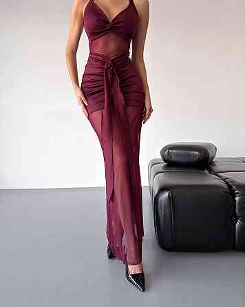 Жіноча стильна елегантна напівпрозора сукня мікродайвінг + сітка Одеса