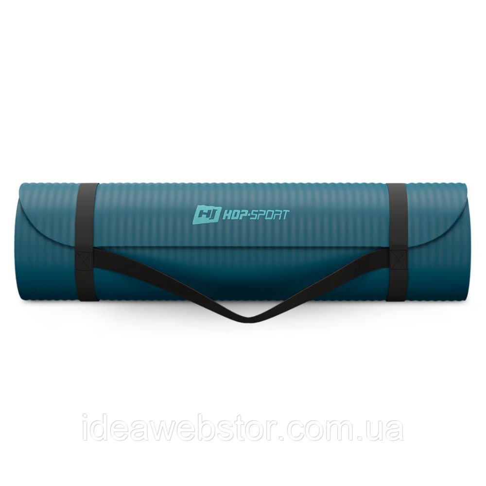 Коврик для йоги Hop-Sport HS-NB010GM NBR 1см темний морський Київ - фото 3