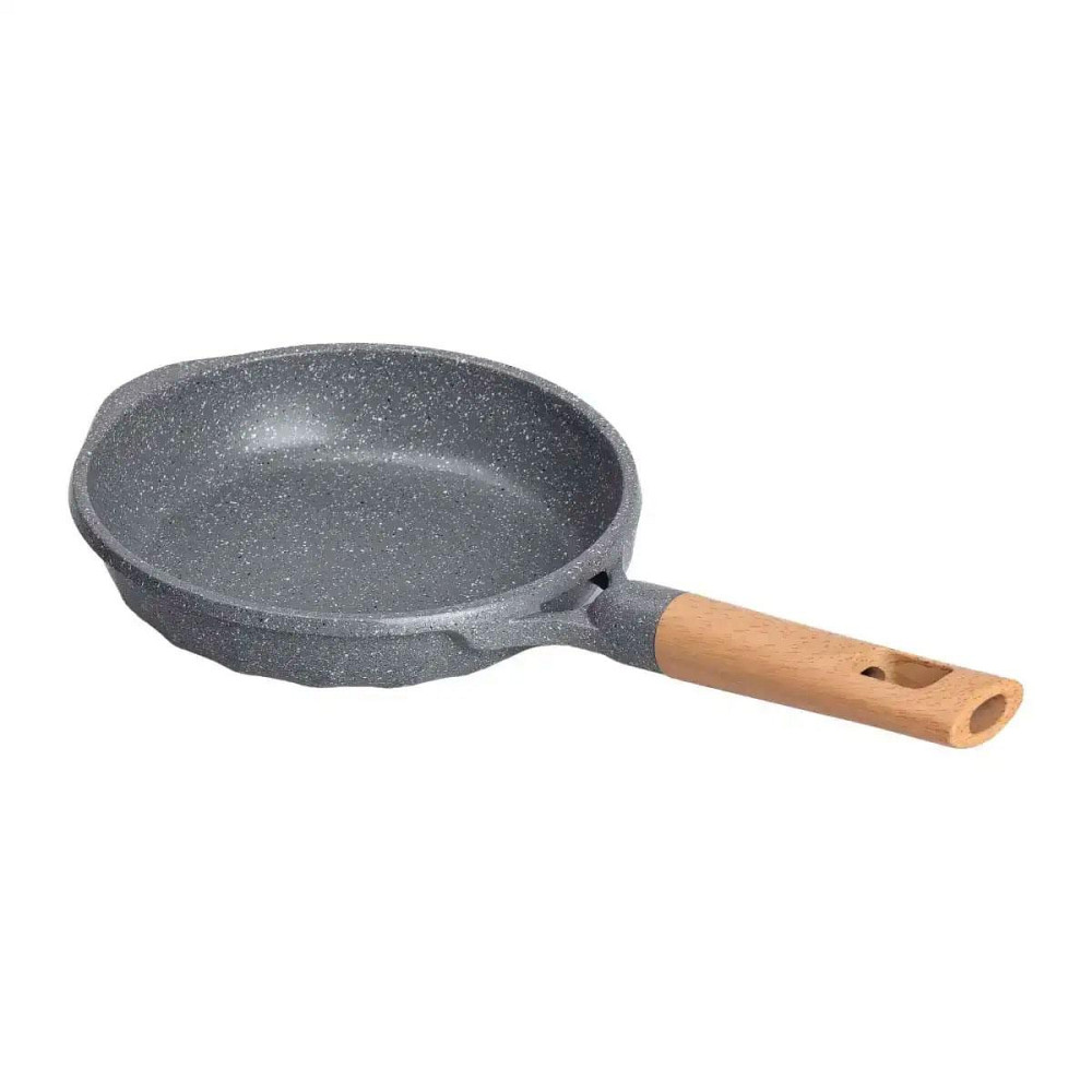 Сковорода алюмінієва 1 л з мармуровим антипригарним покриттям Ø 20 см, товсте дно MGC сірий HP-4-416G Київ - фото 3