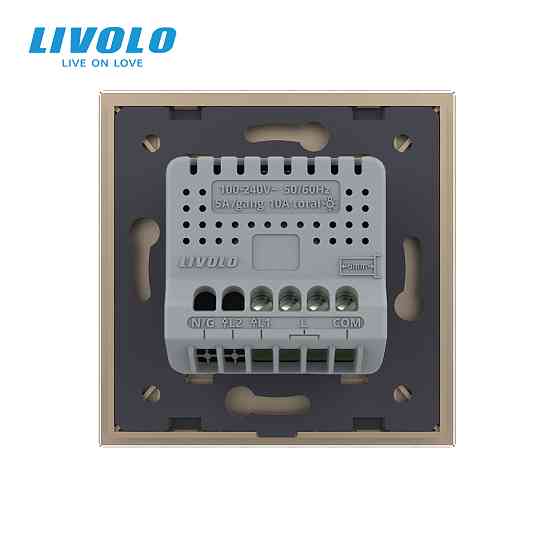 LIVOLO Розумний сенсорний прохідний/перехресний диммер Livolo золотий ZigBee (VL-C7FC1SD1Z-2GAP Коломыя