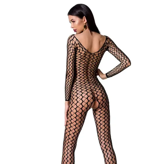 Бодістокінг Passion BS068 black, комбінезон, велика сітка, довгий рукав Львов