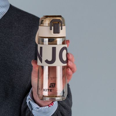 Пляшка для води Kite 550 мл коричнева (K25-1232-3) Вінниця - фото 5