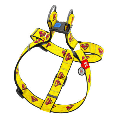 Шлей для собак WAUDOG Nylon с QR паспортом "Супермен 2" пластиковый фастекс XL (324-2014) Винница - изображение 2