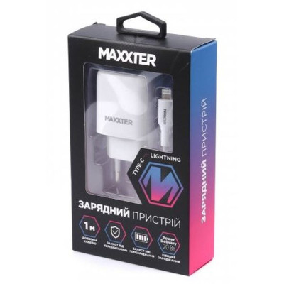 Зарядное устройство Maxxter USB + cable USB-C to Lighting (PD 20W) (WC-PD-CtL-01) Винница - изображение 4