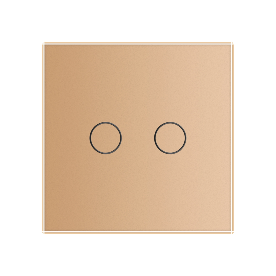 LIVOLO Розумний сенсорний ZigBee вимикач 2 сенсора Livolo золото скло (VL-C702Z-13) Коломия