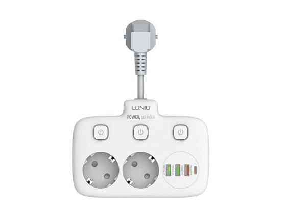 Переходник сетевой SE2435 2 EU ports/1PD/1 ТМ LDNIO Киев