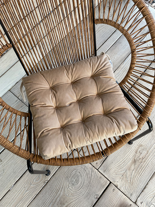 Подушка для стільців (40x40х5 см) Decorator Velour колір бежевий 84-106 Київ - фото 3