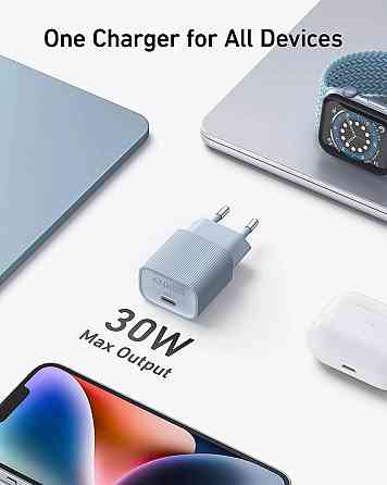 Мережевий зарядний пристрій Anker PowerPort 511 Nano IV - 30W USB-C White (6962736) Київ