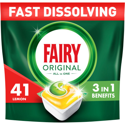 Таблетки для посудомоечных машин Fairy Original All in One Lemon 41 шт. (8700216237239) Винница - изображение 1