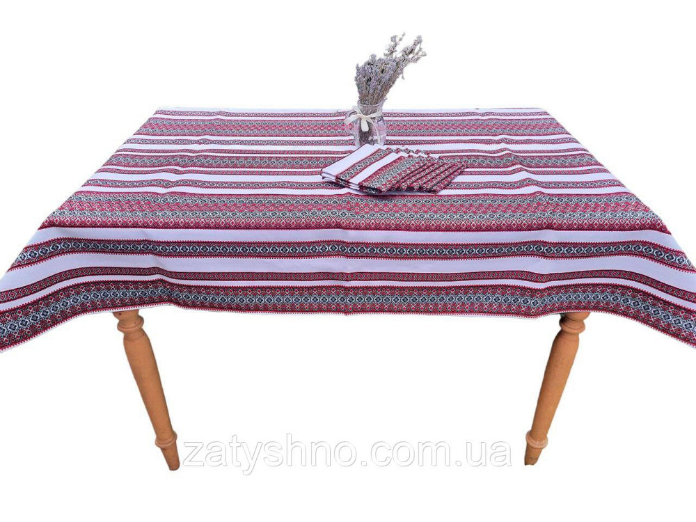 Вышитая  скатерть с салфетками  машинная вышивка 120*140 Киев - изображение 8