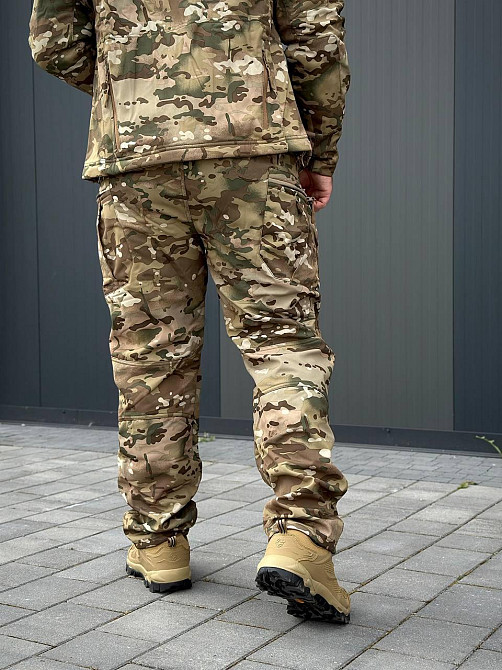 Штурмовий костюм мультикам для військових, демісезонна форма ЗСУ, софтшелл комплект штани куртка Львів - фото 8