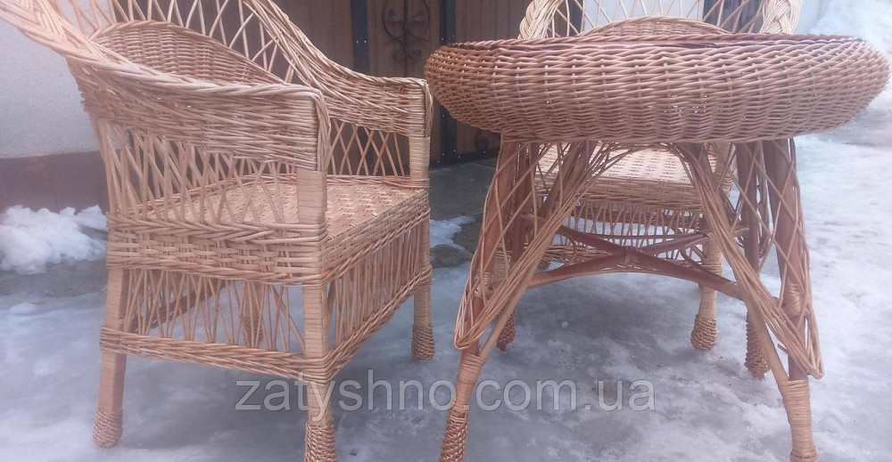 Меблі плетені з круглим столом Київ - фото 5