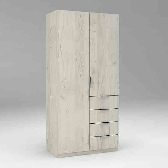 Шкаф Кристалл 1, Дуб Крафт Білий, 1000х520х2100 Львов