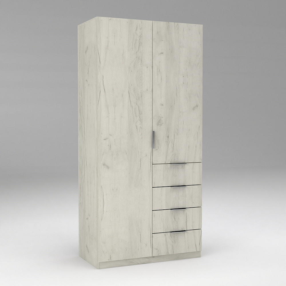 Шафа Крістал 1, Дуб Крафт Білий, 1000х520х2100 Львів - фото 4