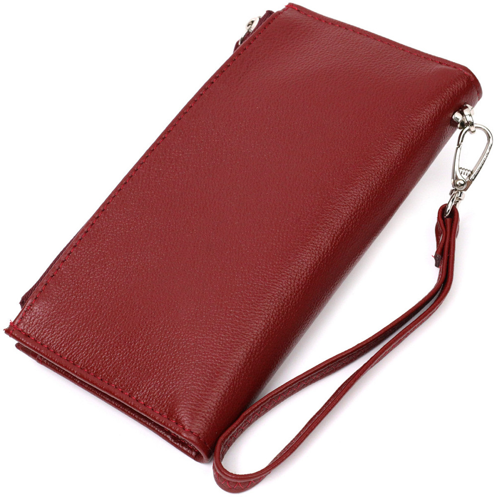 Стильный и яркий женский кошелек-клатч ST Leather 19433 Бордовый Киев - изображение 2