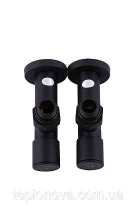 Крани для рушникосушки Чорні Solomon 1/2" Black Чернівці