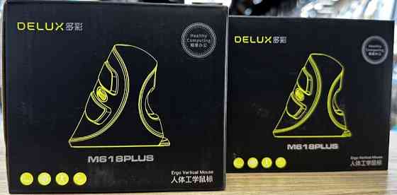 Мишка: Дротова вертикальна Мишка Delux M618 Plus Black. Київ