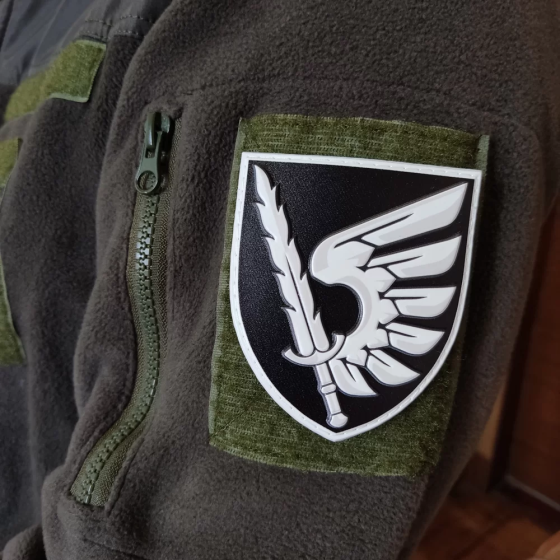 Патч / шеврон ЗСУ 79 ОДШБр чорно-білий Запоріжжя