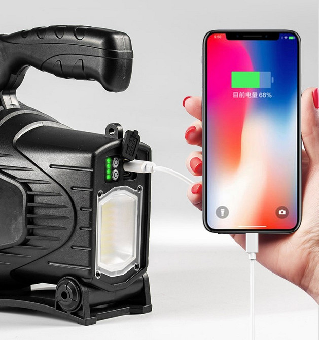 Ліхтар - прожектор W867A двосторонній світлодіодний акумуляторний на 192 світлодіоди, світловий потік 1700 люмен Киев - изображение 4