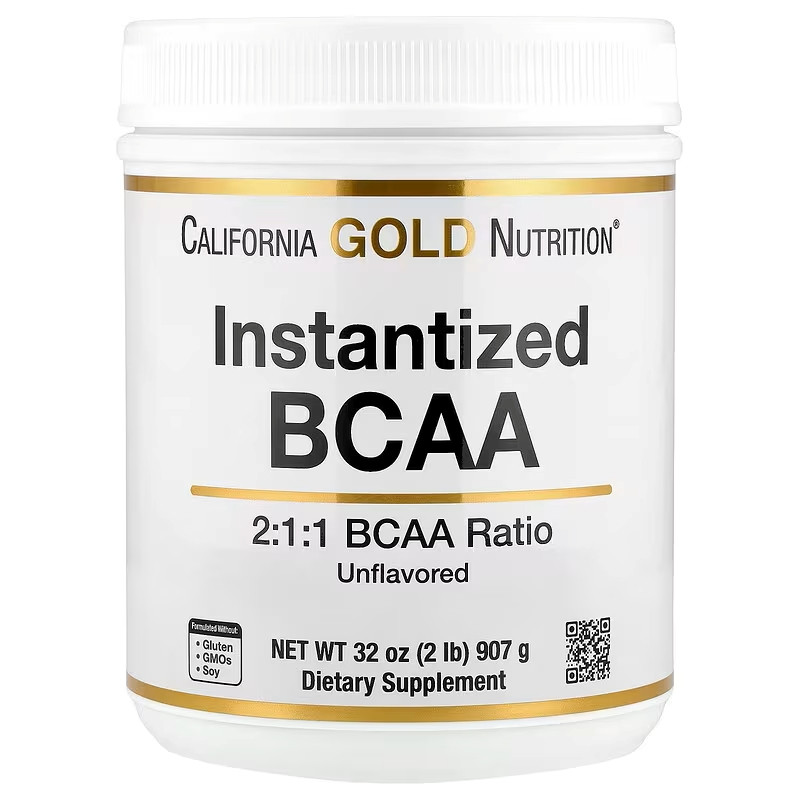 Аминокислоты California Gold Nutrition Instantized BCAA Powder with L-Leucine, L-Isoleucine, and L-Valine 907 g (Unflavored) Луцк - изображение 1