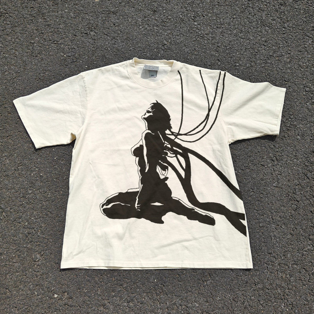 Футболка мужская с принтом аниме Аниме Гхост Ин Тхе оверсайз (S/M/L) Черний Днепр - изображение 1