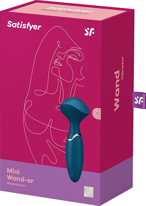 Универсальный компактный мощный массажер Satisfyer Mini Wand-er синий Sex Aura Киев - изображение 8