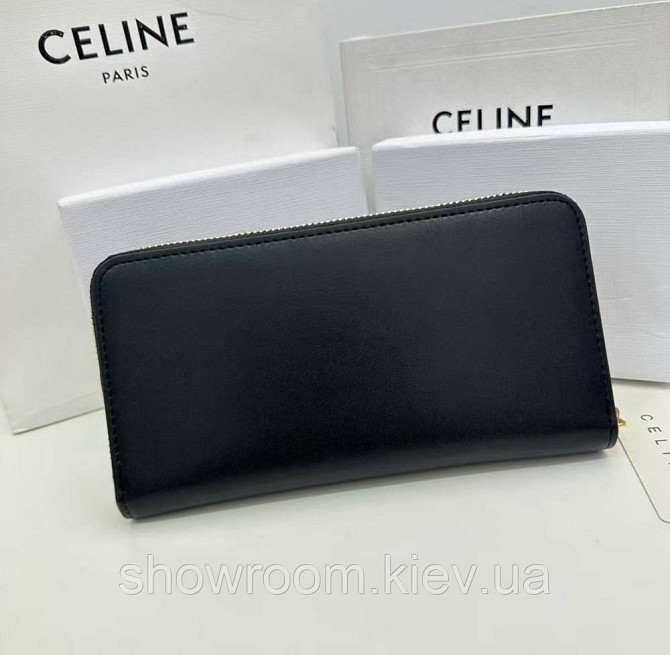Женский кошелек на молнии Celine (А13) черный Киев - изображение 6