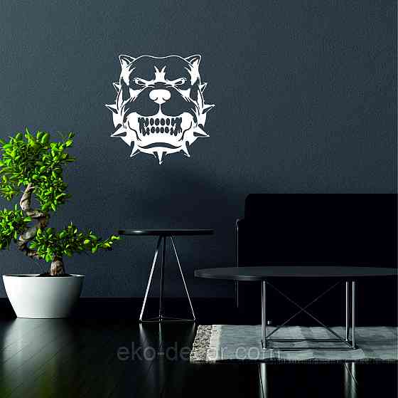 Декоративне настінне Панно «Собака», Декор на стіну 90*90 см, Білий Київ